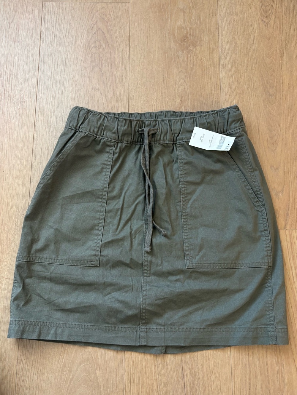 Duluth Trading Olive Green Elastic Waist Utility Skort NWT